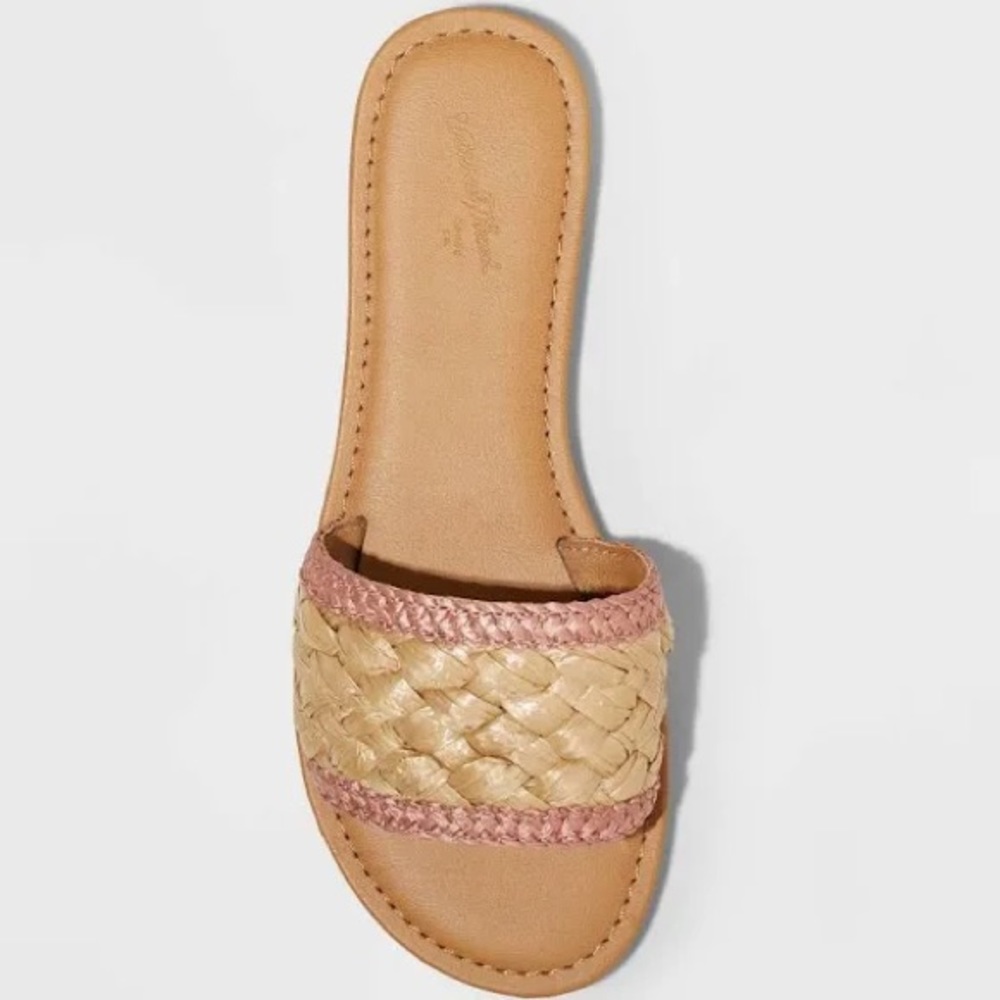 New Women's Universal Thread Shoes Dez Woven Slide Sandals - Picture 3 of 5